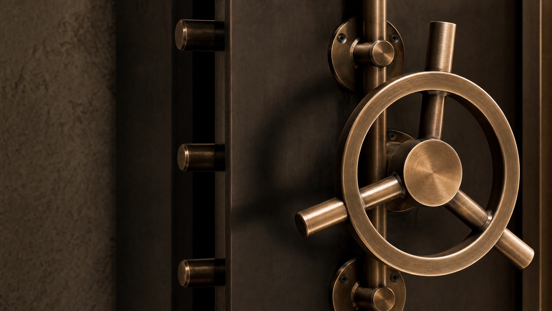 The Vault by Face and Co, brass vault door artwork